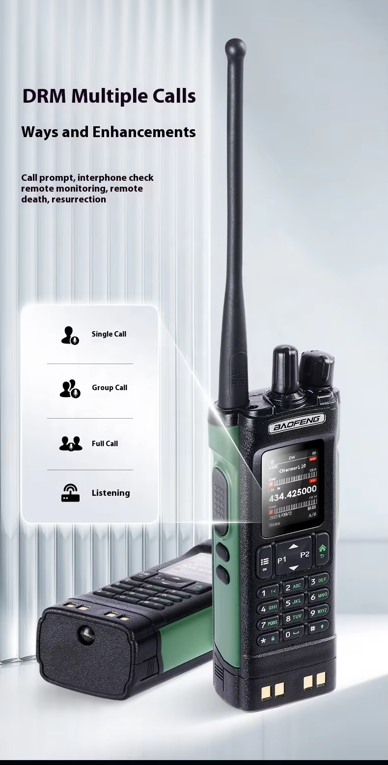 Baofeng DM 32UV UV32 10W TDMA DMR Digital & Analog Communication Walkie-talkie UHF VHF Aviation Two Way Radio GPS Walkie Talkie