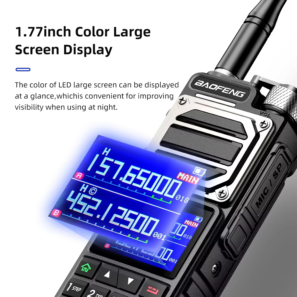 Baofeng Uv 25L Uv25 10W Portable Tri Multiband Amateur Dual Reception Watch Two Way Radio Walkie-Talkie Long Range Walkie Talkie